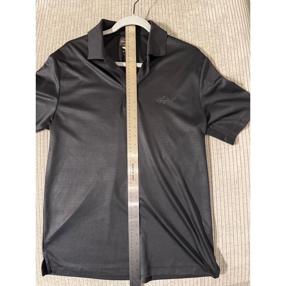 Greg Norman Tasso Elba Mens Black PlayDry Golf Polo Shirt Medium Textured Shark - Picture 5 of 6